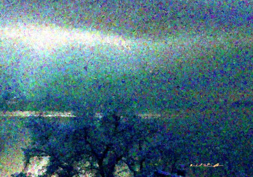 The Air Turns to a Poem of Blue Fragments