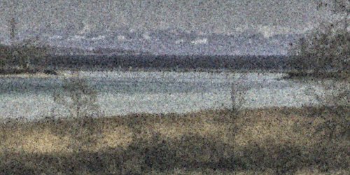 shore water mountains